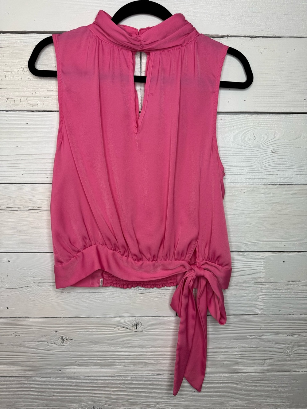 Sleeveless Pink Tie-Waist Blouse - Modern Women Top Glam